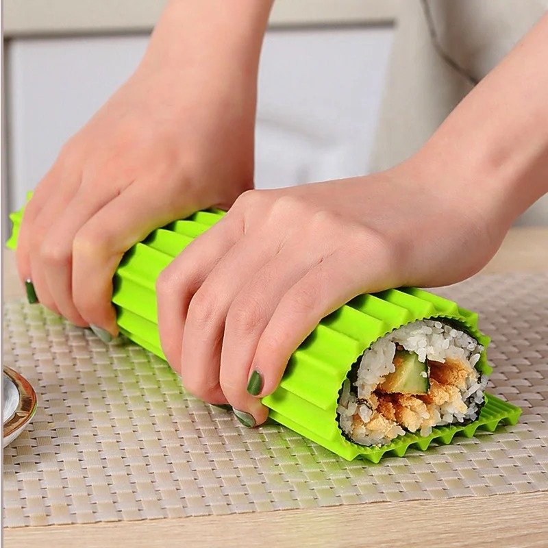 Sushi Mat Bamboo - Siliconen Handrol Sushi Rolling Gordijn Bamboe