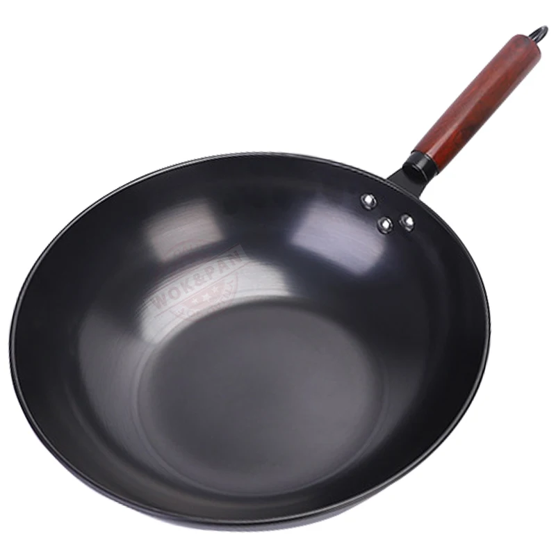 Wok Carbon Steel - Wok van koolstofstaal, voorgebakte wokpannen en