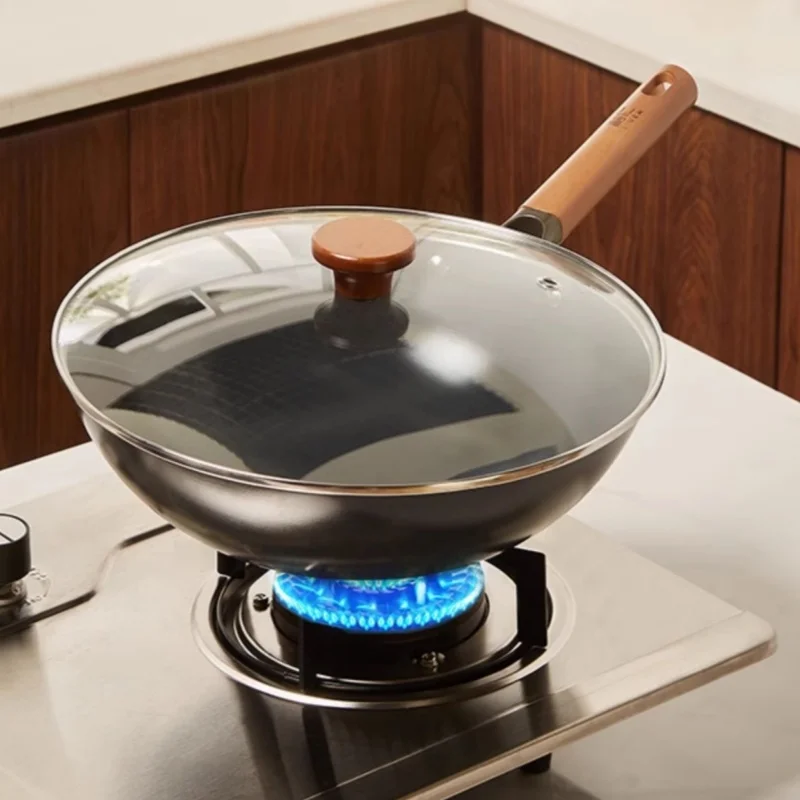 Home Cooking Chinese - Traditionele Chinese wokpan met ronde bodem
