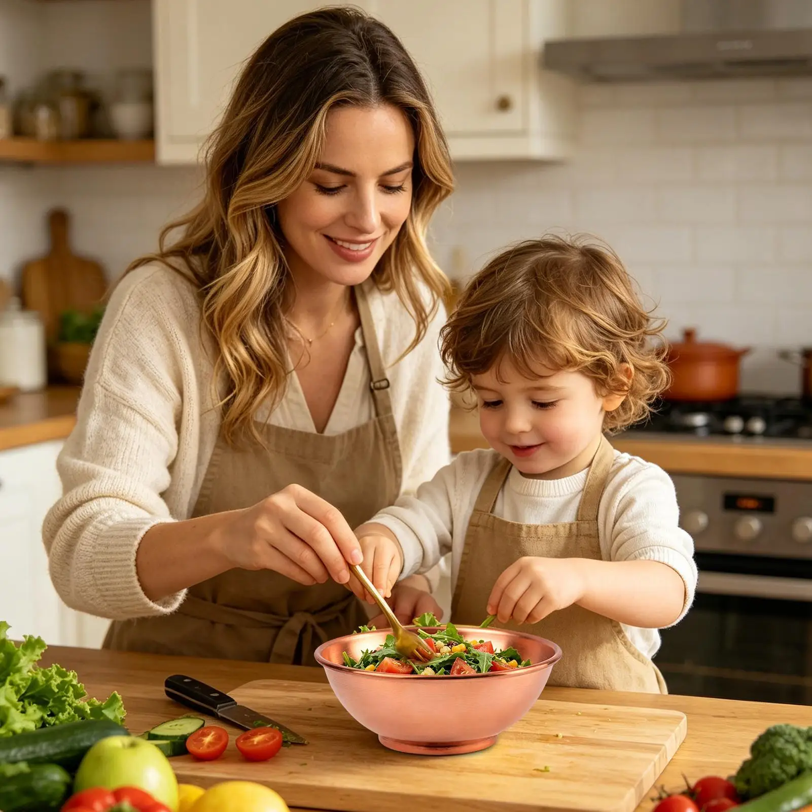 Koperen schaal, grote opbergco - Home Cooking Kitchen recensie en prijs
