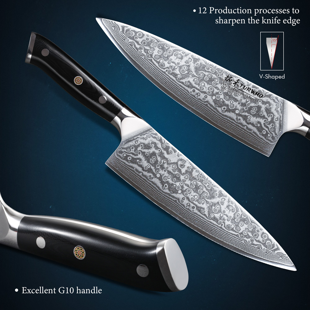 TURWHO 1-6 Stuk Messenset 67 L - Wok Carbon Steel recensie en prijs